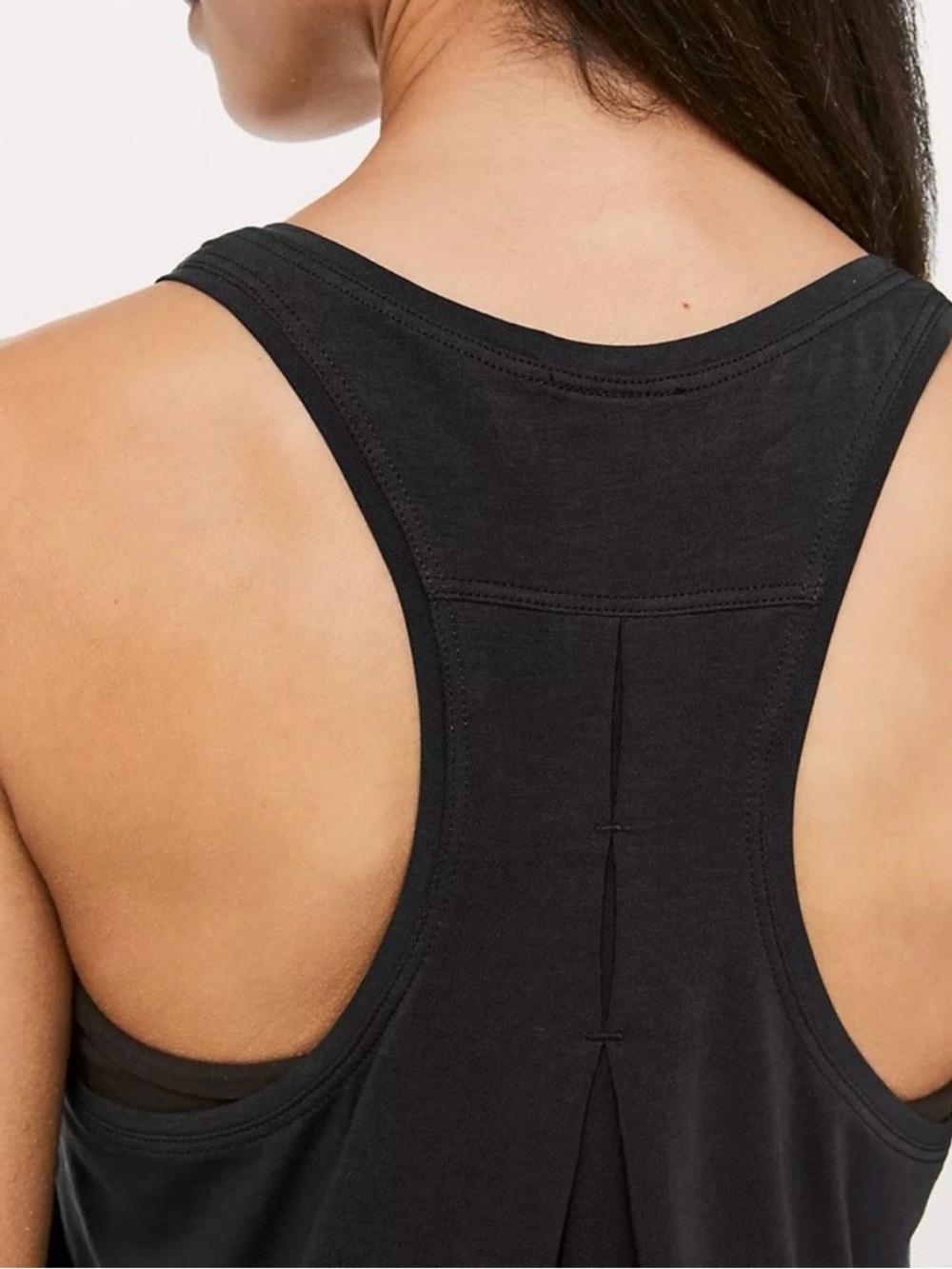 Lululemon Black Pleated Back Love Tank Top Size 4 - Picture 4 of 9